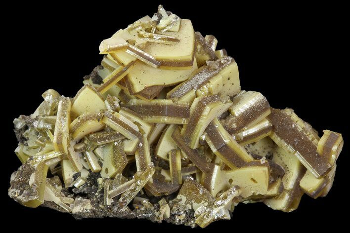 Sandwich Wulfenite Crystal Cluster - Ojuela Mine, Mexico #103488